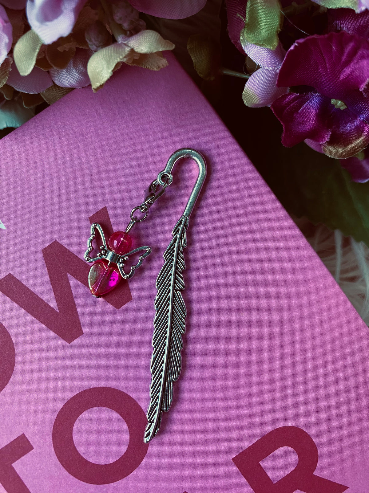 Pink Fairy Feather Bookmark
