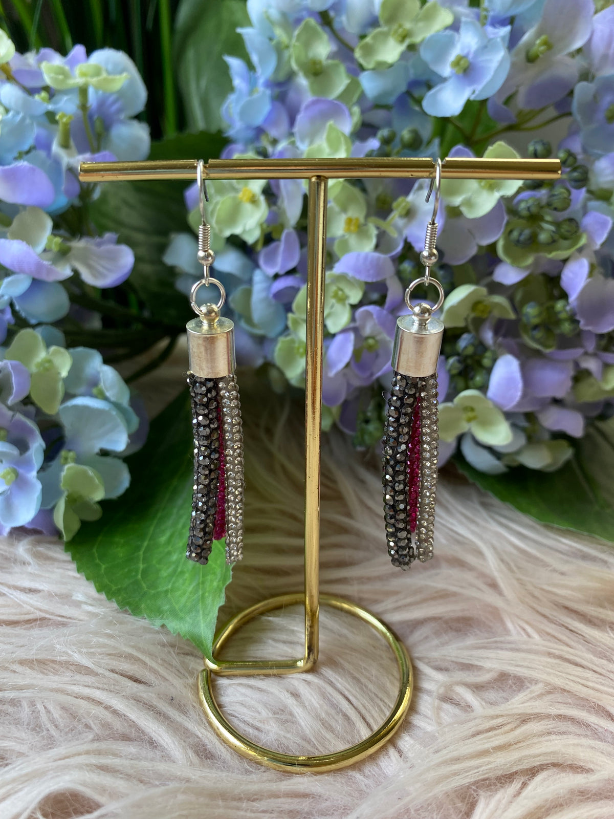 Berry Glam Tassel Earrings