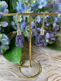 Lavender Crystal Bloom Earrings