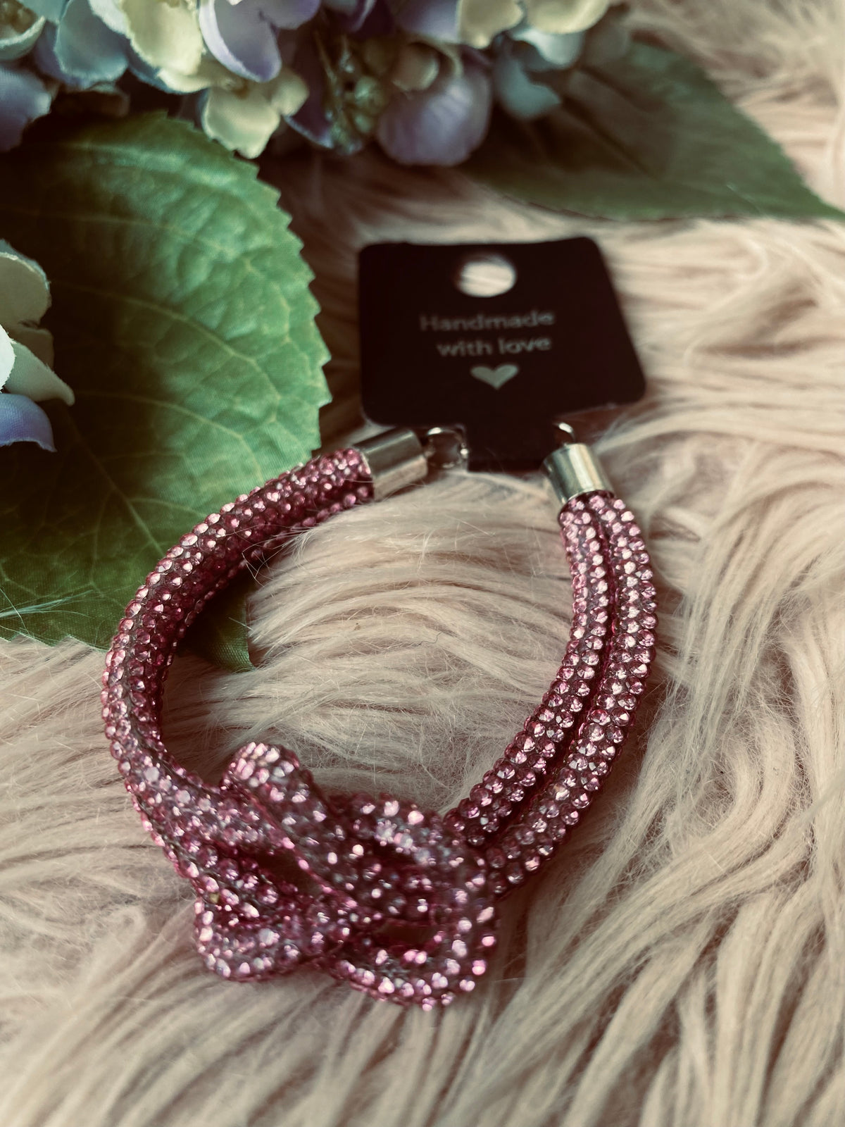 Pink Glam Knot Bracelet