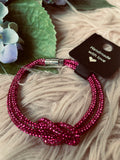 Fuchsia Glam Knot Bracelet