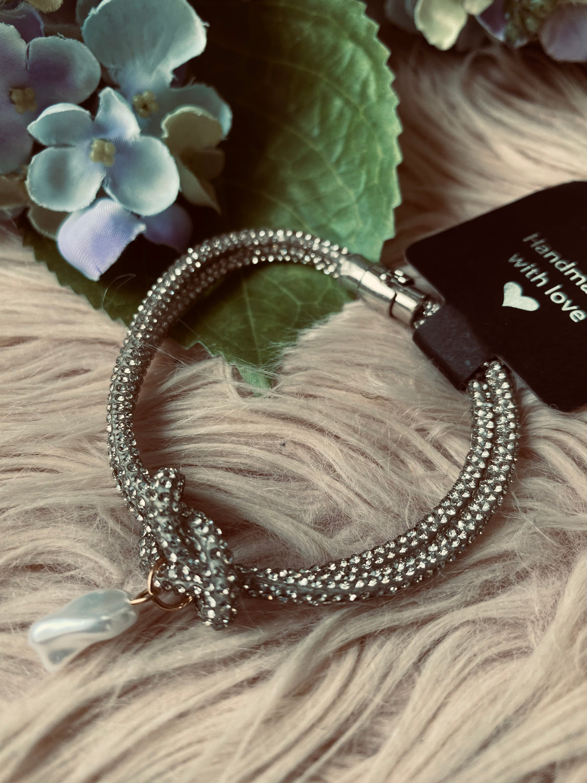 Silver Pearl Knot Bracelet