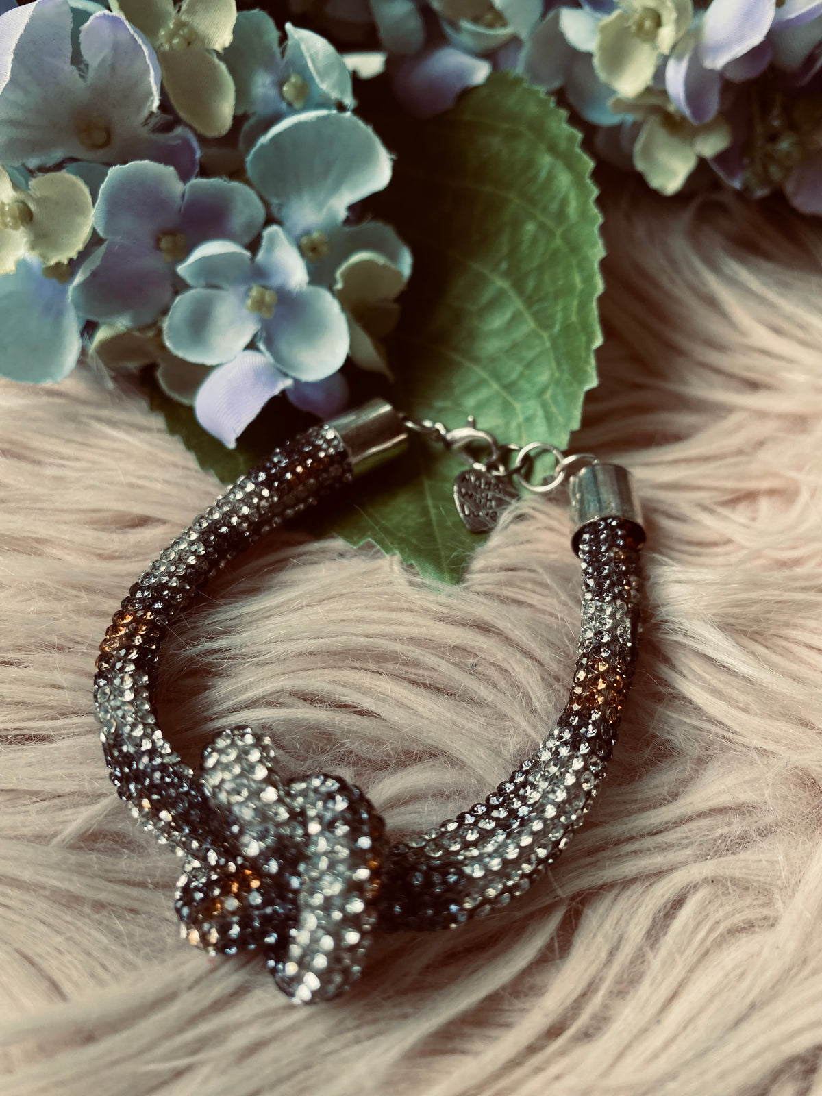 Mocha Silver Knot Bracelet