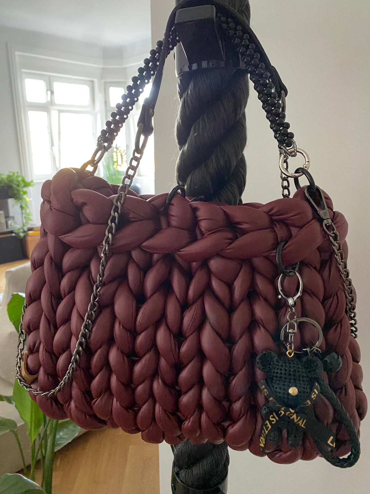 Bordeaux Teddy Chunky Bag