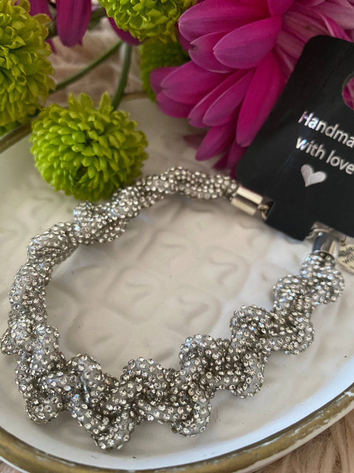 Silver Wave Spark Bracelet